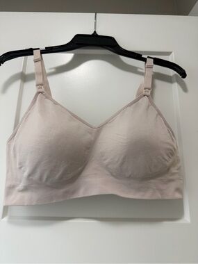 Auden Nursing Lightly Lined Seamless Bra pale pink large